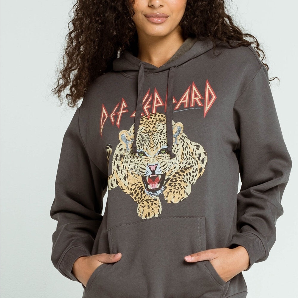 EUC THE VINYL ICONS Def Leppard Womens Hoodie Size Small